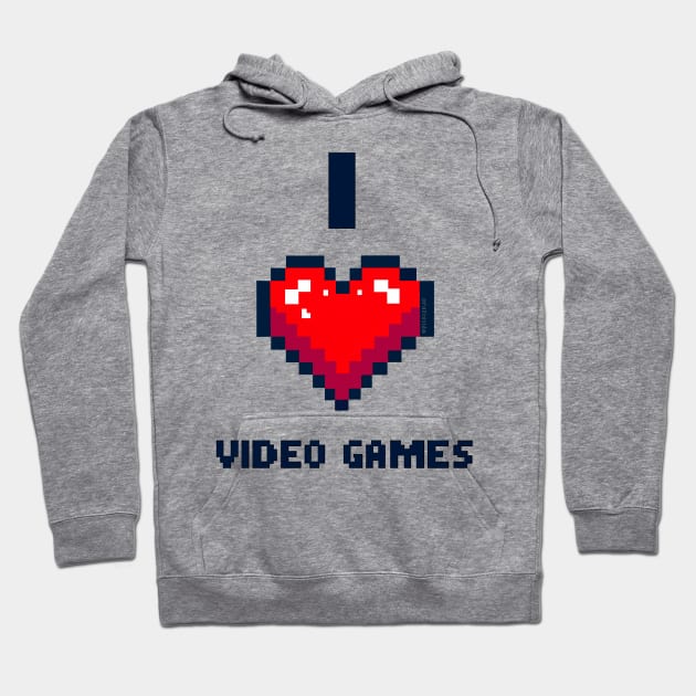 I heart video games Hoodie by Sketchy